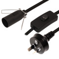 European VDE approved 2.5A flat wire power cable 2 pin eu plug lamp power cord with on/off switch